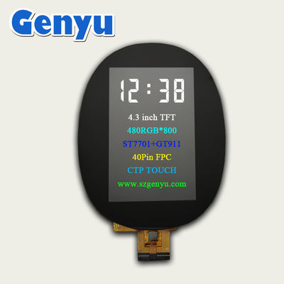 Хорошая цена. 4.3 дюймовый TFT сенсорный экран LCD Капацитивный сенсорный экран 480x800 точек 40pin RGB интерфейс онлайн