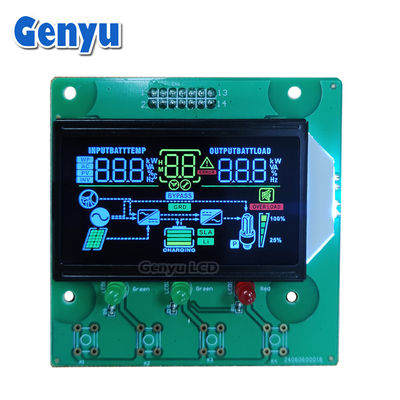 Сегмент LCD VA Черный фон Цветовые иконки Белые цифры для инвертора