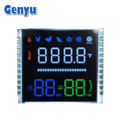 Хорошая цена. Цветные цифры 7 сегмента VA LCD дисплей 22PIN Белый фонарик для инкубатора яиц онлайн