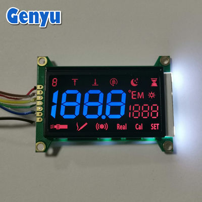 Хорошая цена. Синие сегменты VA LCD модуль Черный 5V LCD дисплей Белый фонарь с печатным листом онлайн