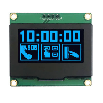 Хорошая цена. SSD1309 1,54 дюймовый OLED экран Синий больший пластинка PCB 128x64 I2C OLED дисплей онлайн