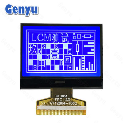1.9 дюймовый STN Синий 128x64 ЖК-дисплей 30PIN FPC 8-битный параллельный для водораспределителя